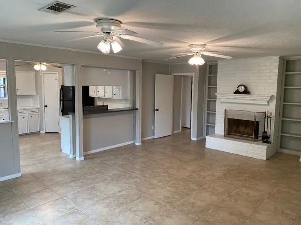 an empty room with a window