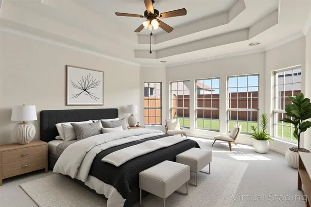 a view of a big room with carpet