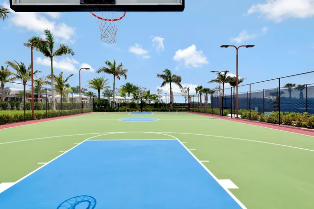 a view of a basketball court