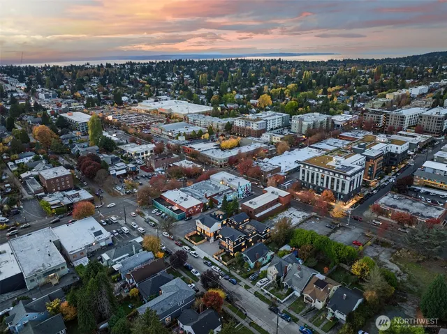 an aerial view of multiple house