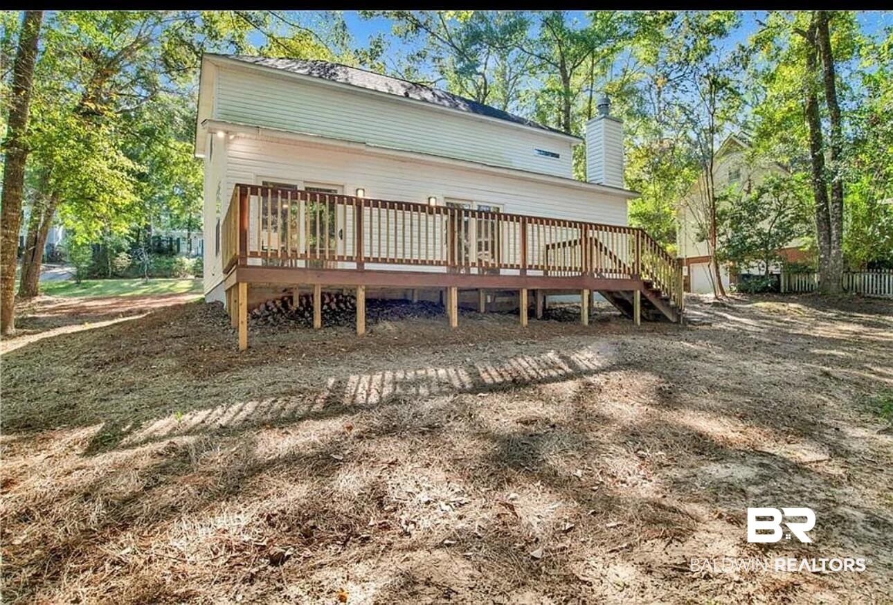 632 Ridgewood Drive Daphne, AL 36526 - Photo 35 of 36 Back of house with a wooden deck