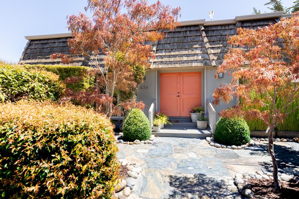 a front view of a house