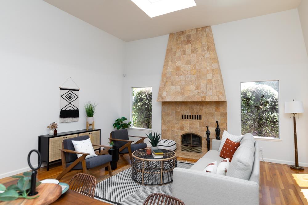 439 Cliff Drive Aptos, CA 95003 - Photo 4 of 29 a living room with furniture and a fireplace