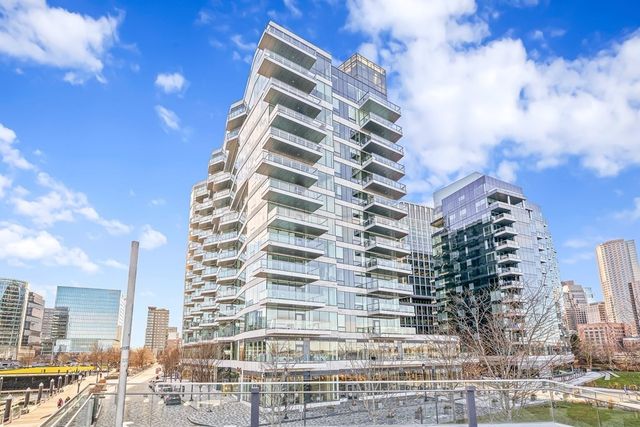 a view of a water with a building