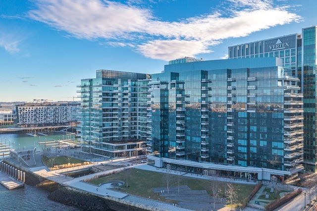 a view of a city with tall buildings