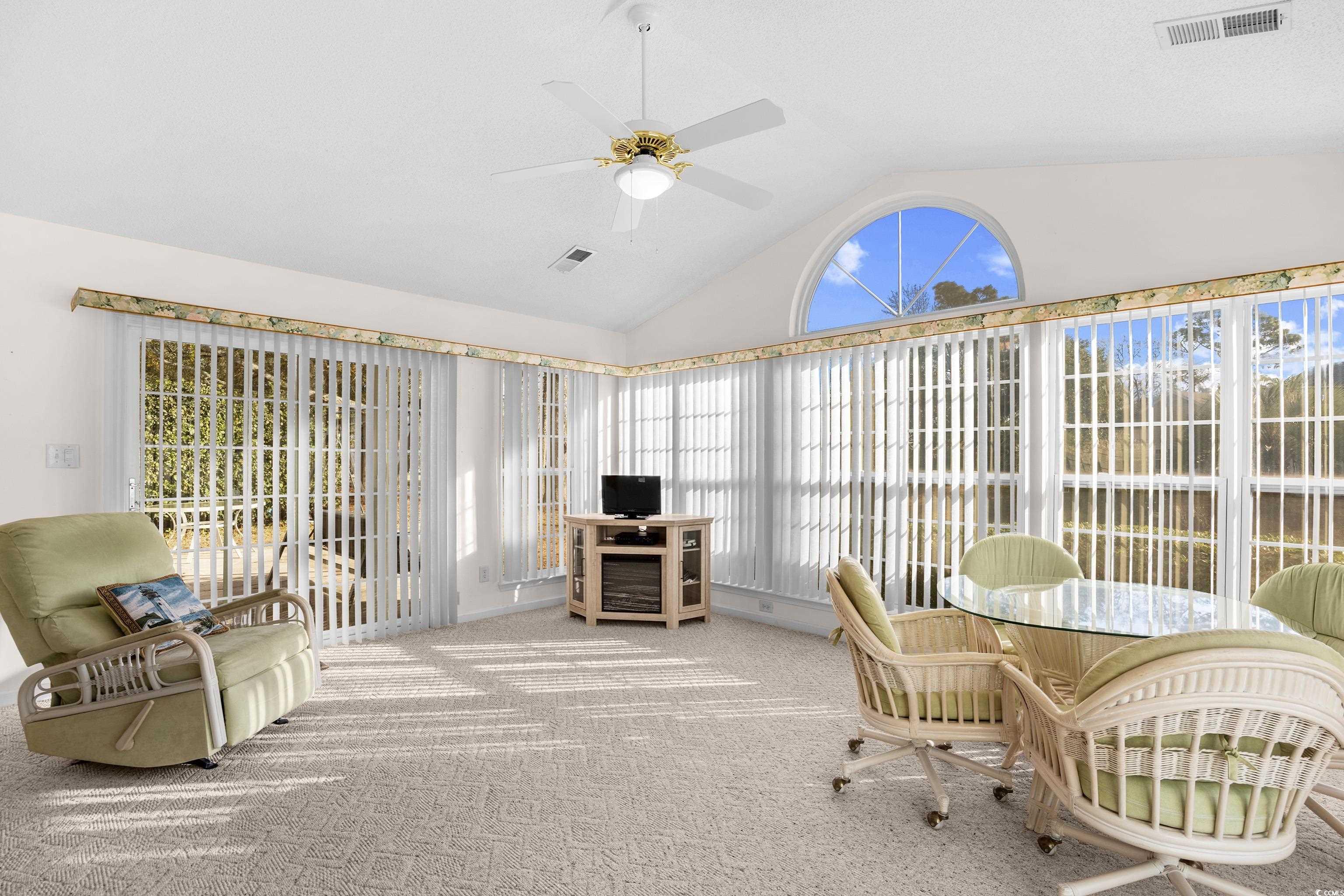 1744 Starbridge Drive Surfside Beach, SC 29575 - Photo 15 of 38 Sunroom / solarium with lofted ceiling