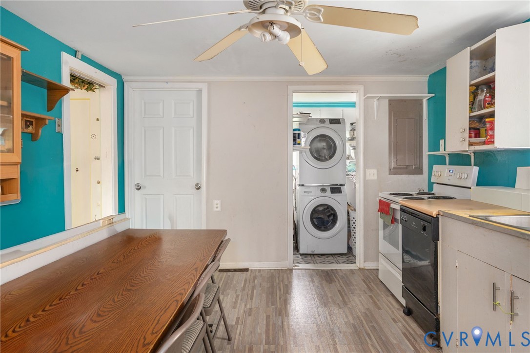 5927 Swanson Road Richmond, VA 23225 - Photo 15 of 23 Kitchen area featuring wood-finish flooring, white
