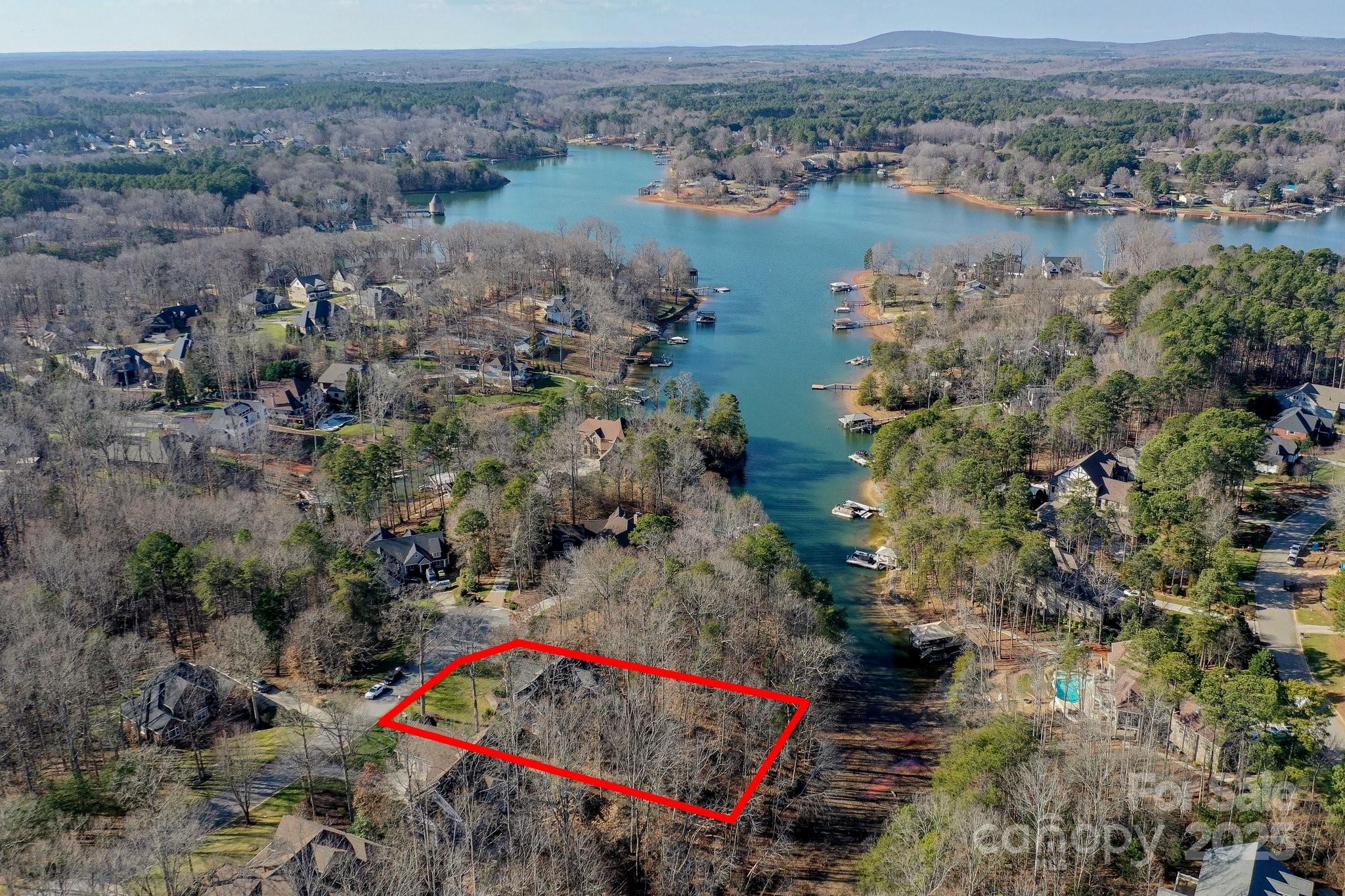 7653 Juniper Lane Denver, NC 28037 - Photo 42 of 43 an aerial view of residential house with outdoor space and lake view