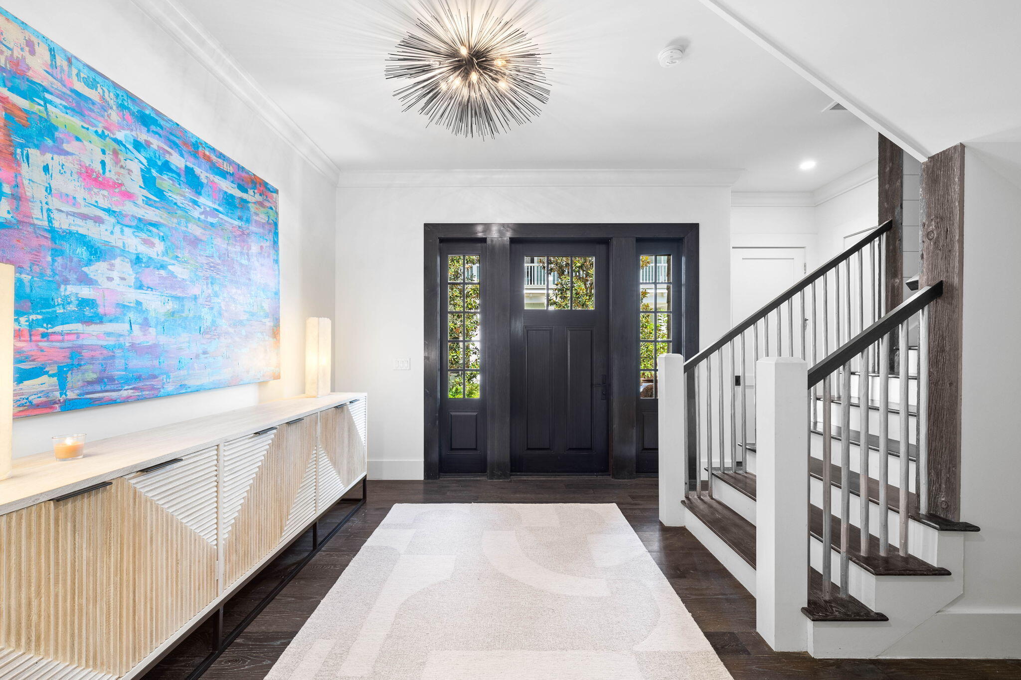 47 Compass Point Way Inlet Beach, FL 32461 - Photo 11 of 50 a view of a hallway with wooden floor and staircase