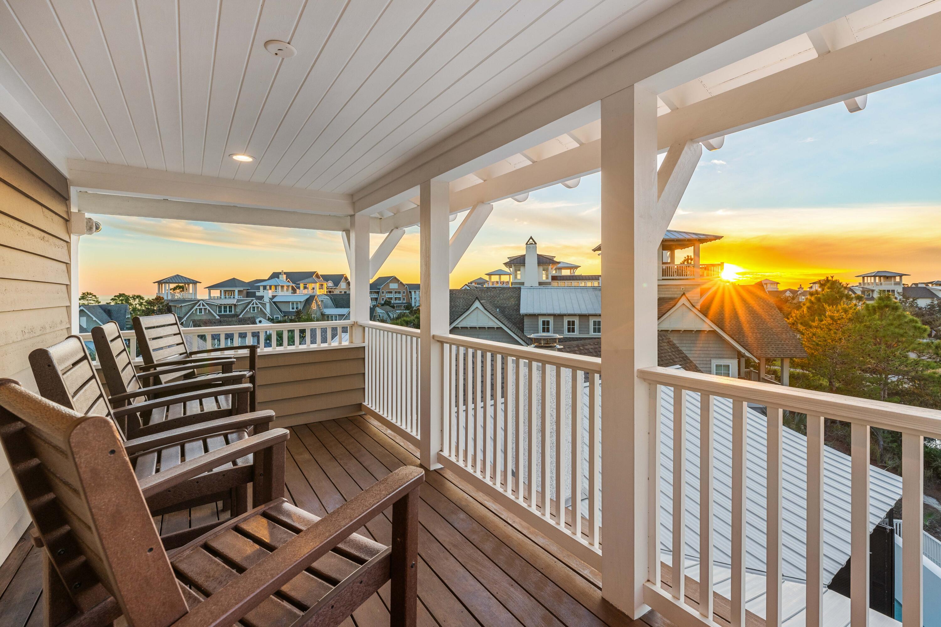 47 Compass Point Way Inlet Beach, FL 32461 - Photo 42 of 50 a view of a balcony with wooden floor