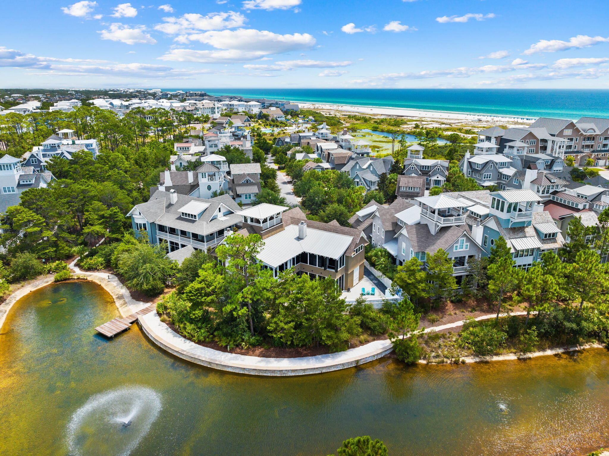 47 Compass Point Way Inlet Beach, FL 32461 - Photo 49 of 50 a view of a lake with a mountain in the background