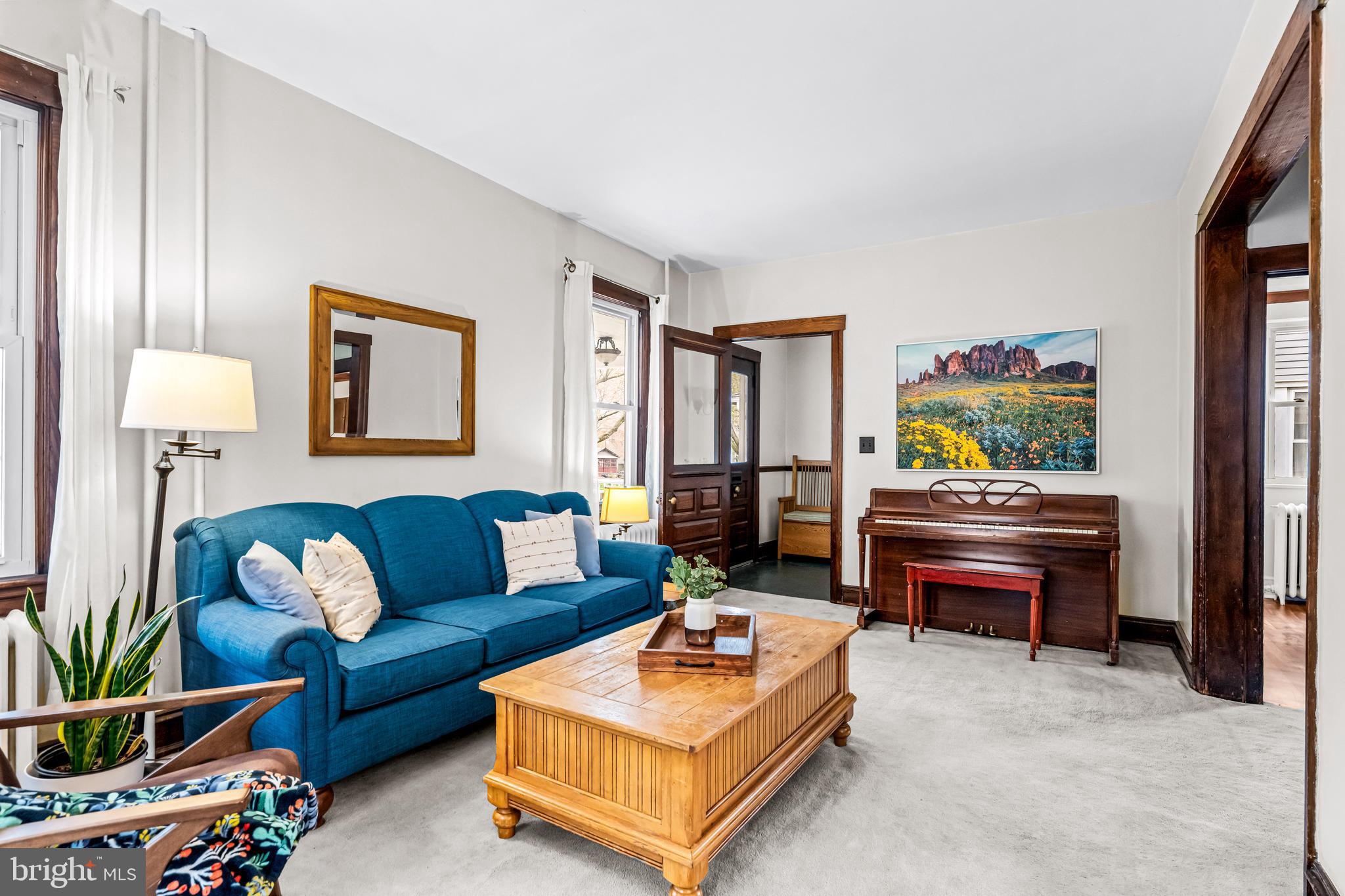 403 Midway Riverton, NJ 08077 - Photo 15 of 53 a living room with furniture and a flat screen tv