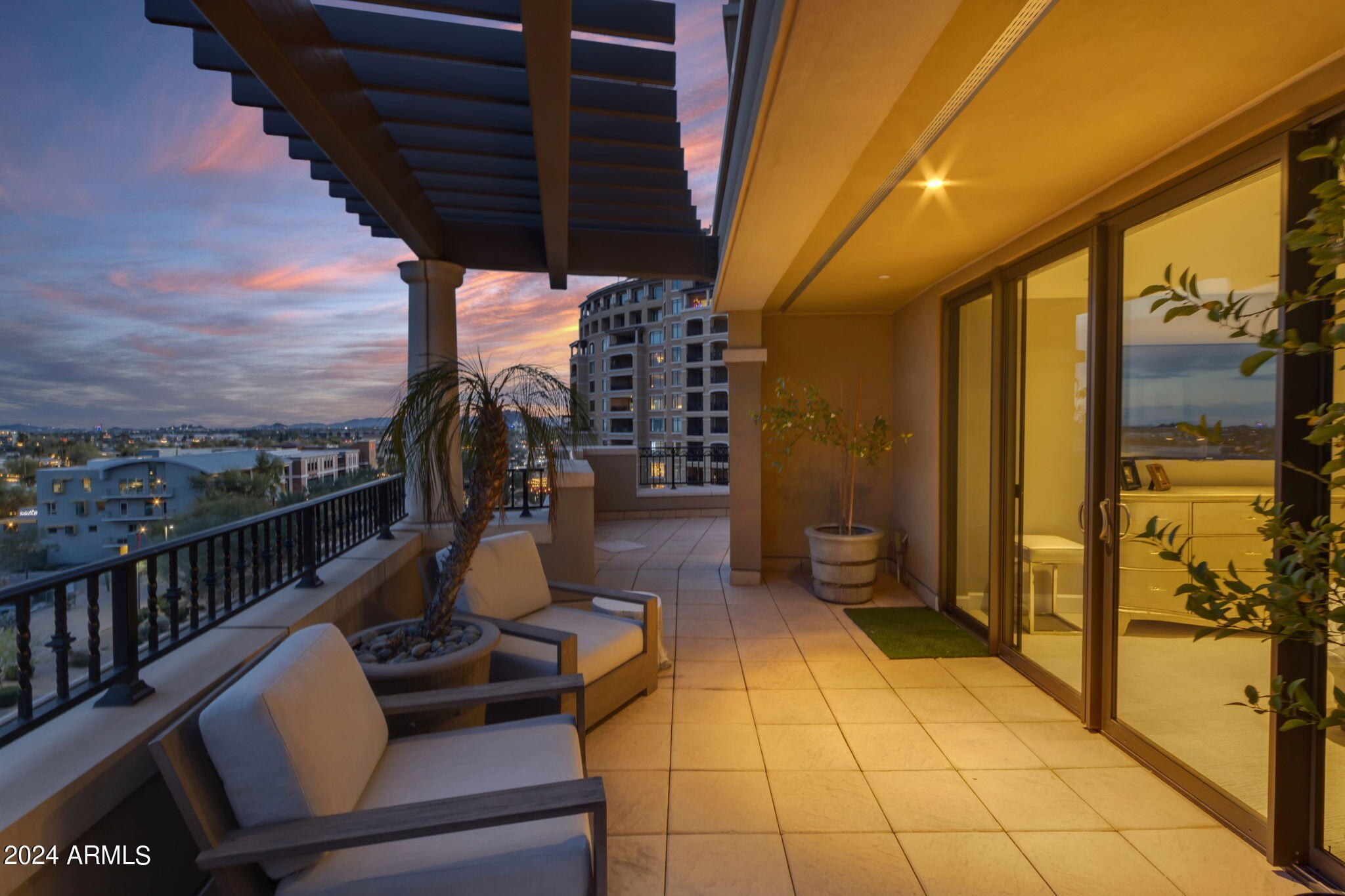 7181 East Camelback Road, Unit 704 Scottsdale, AZ 85251 - Photo 86 of 96 Looking out at sunset