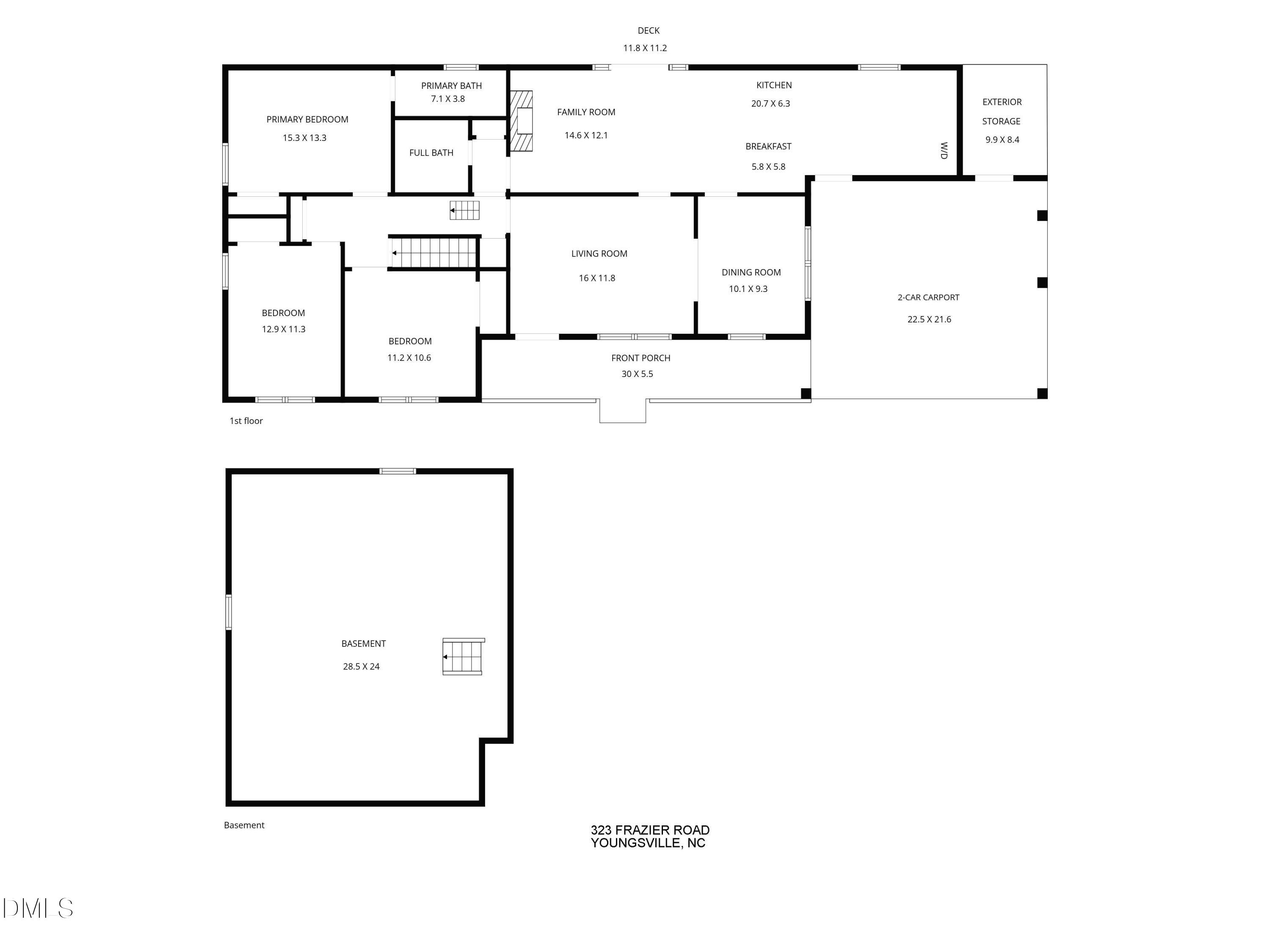 323 Frazier Road Youngsville, NC 27596 - Photo 15 of 15 323 Frazier Road Floorplan