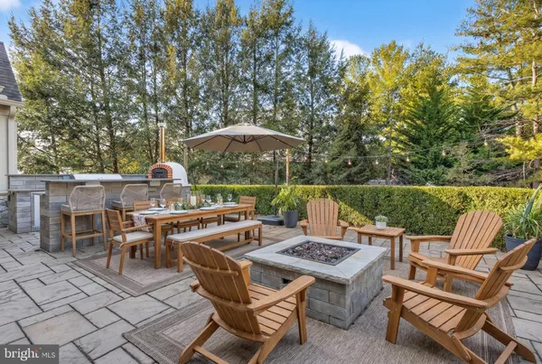 a terrace view with sitting space