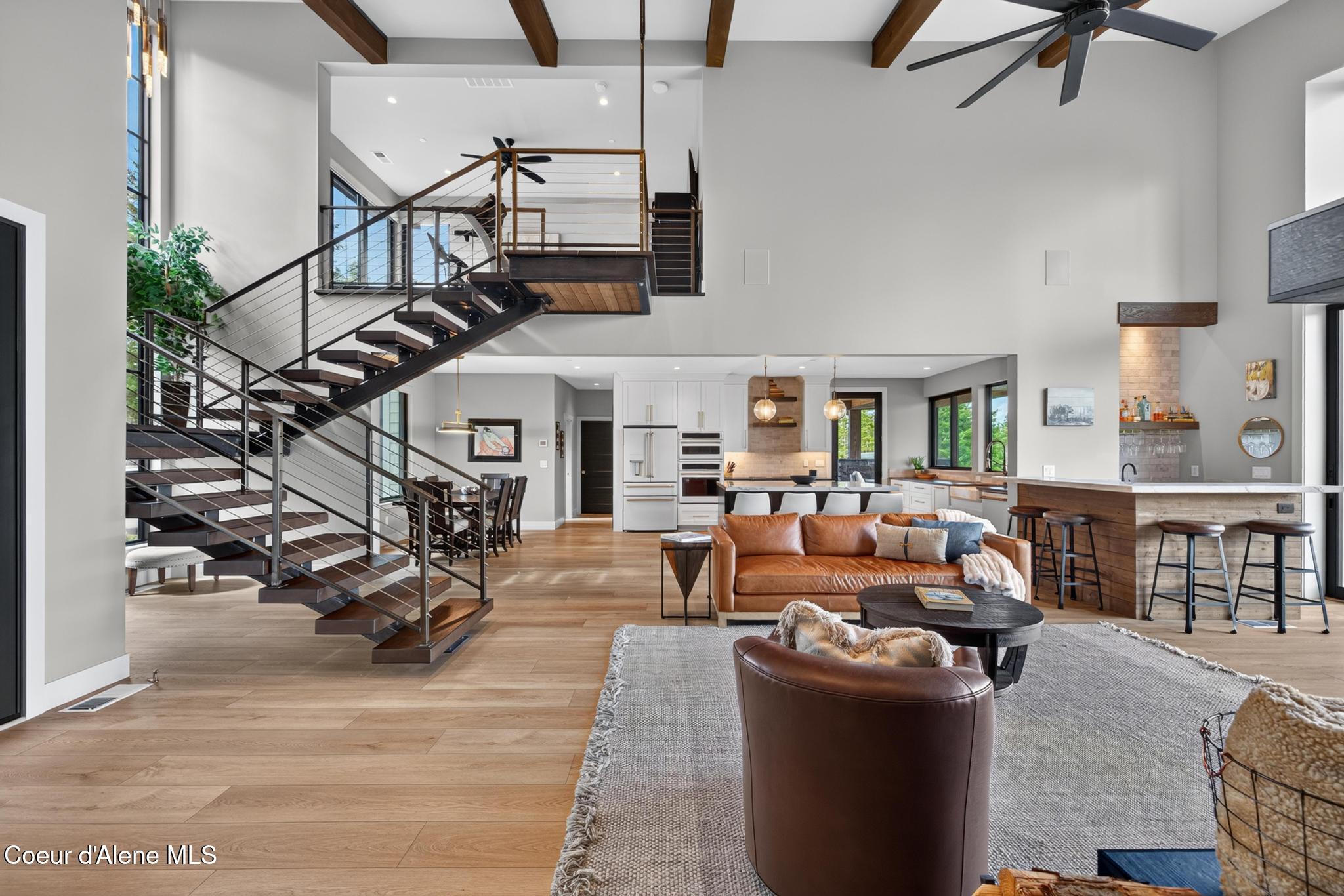9203 South Kapalua Road Harrison, ID 83833 - Photo 9 of 45 Custom Staircase