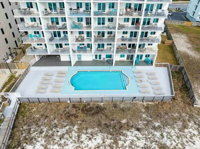 a room with tall buildings