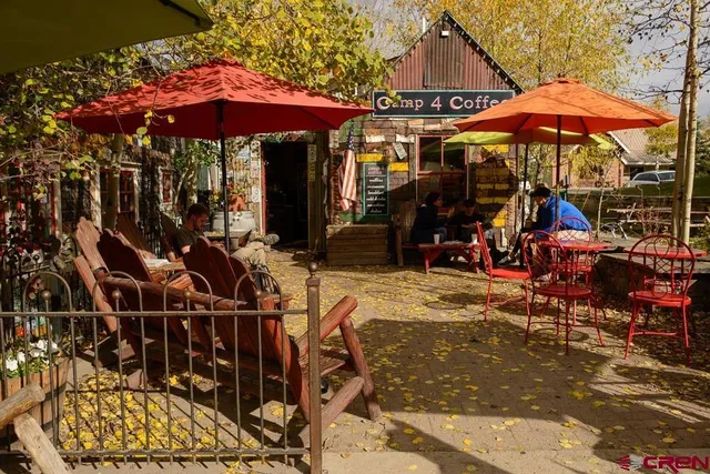 an outdoor space with patio