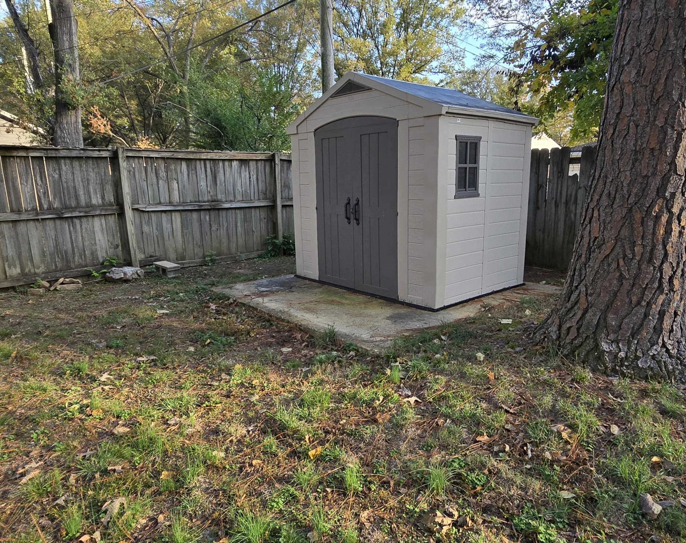 4861 Verne Road Memphis, TN 38117 - Photo 16 of 17 a view of a small yard with wooden fence