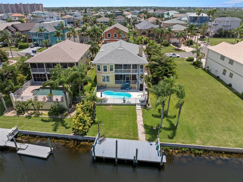 6170 Seaside Drive New Port Richey, FL 34652 - Photo 67 of 89 an aerial view of a house with a garden