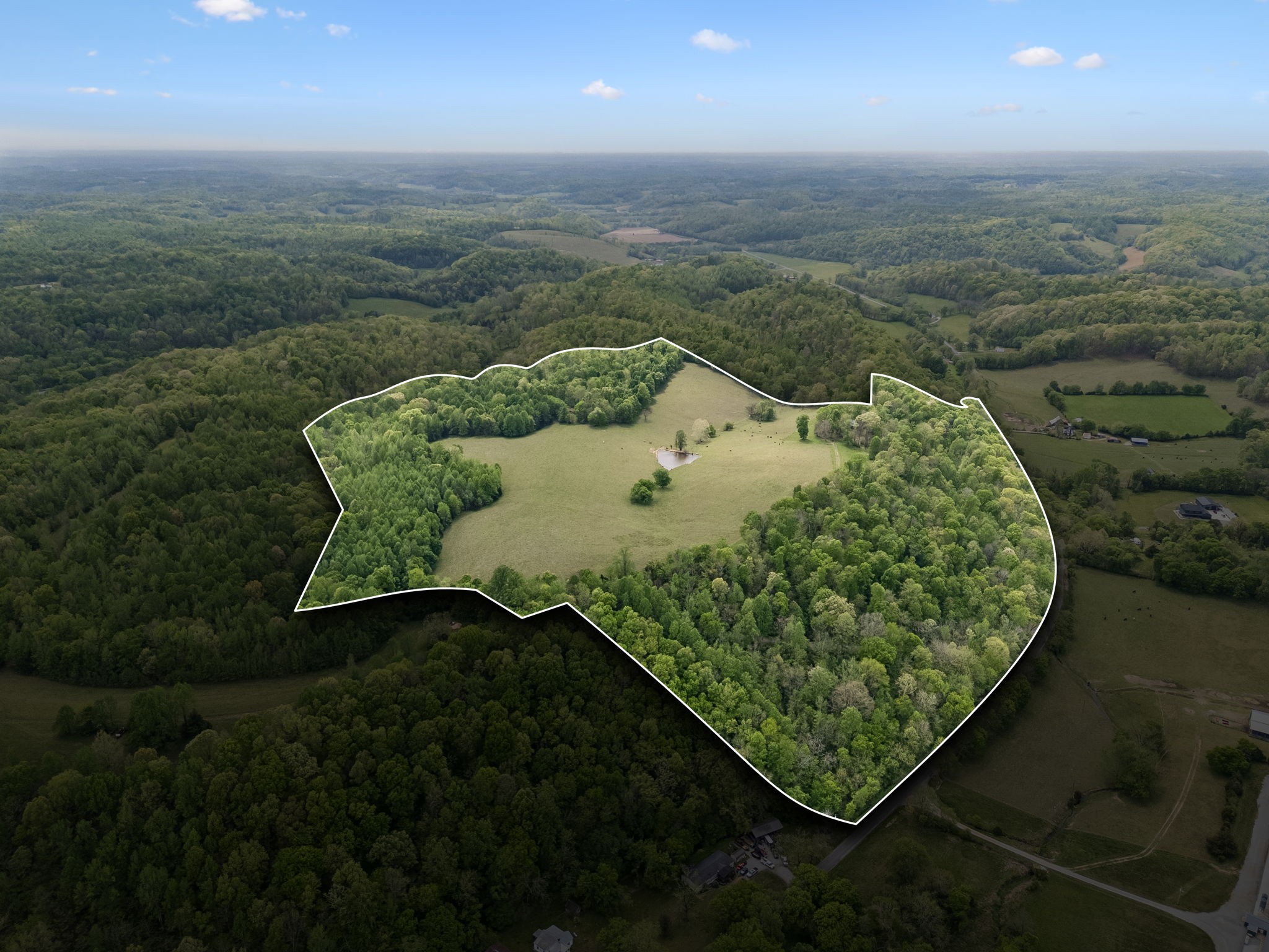 1159 Stella Road Prospect, TN 38477 - Photo 54 of 54 an aerial view of a residential houses with outdoor space and trees