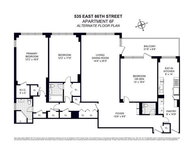 $1,750,000 | 535 East 86th Street, Unit 6F | Upper East Side