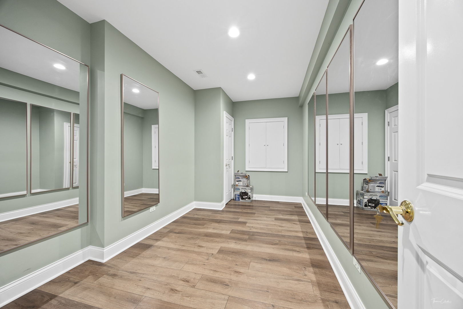 12929 Alpine Way Plainfield, IL 60585 - Photo 49 of 55 a spacious bedroom with a large bed and a large mirror