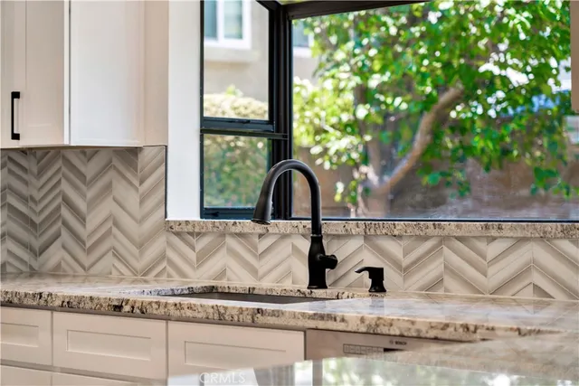 a view of kitchen and living room