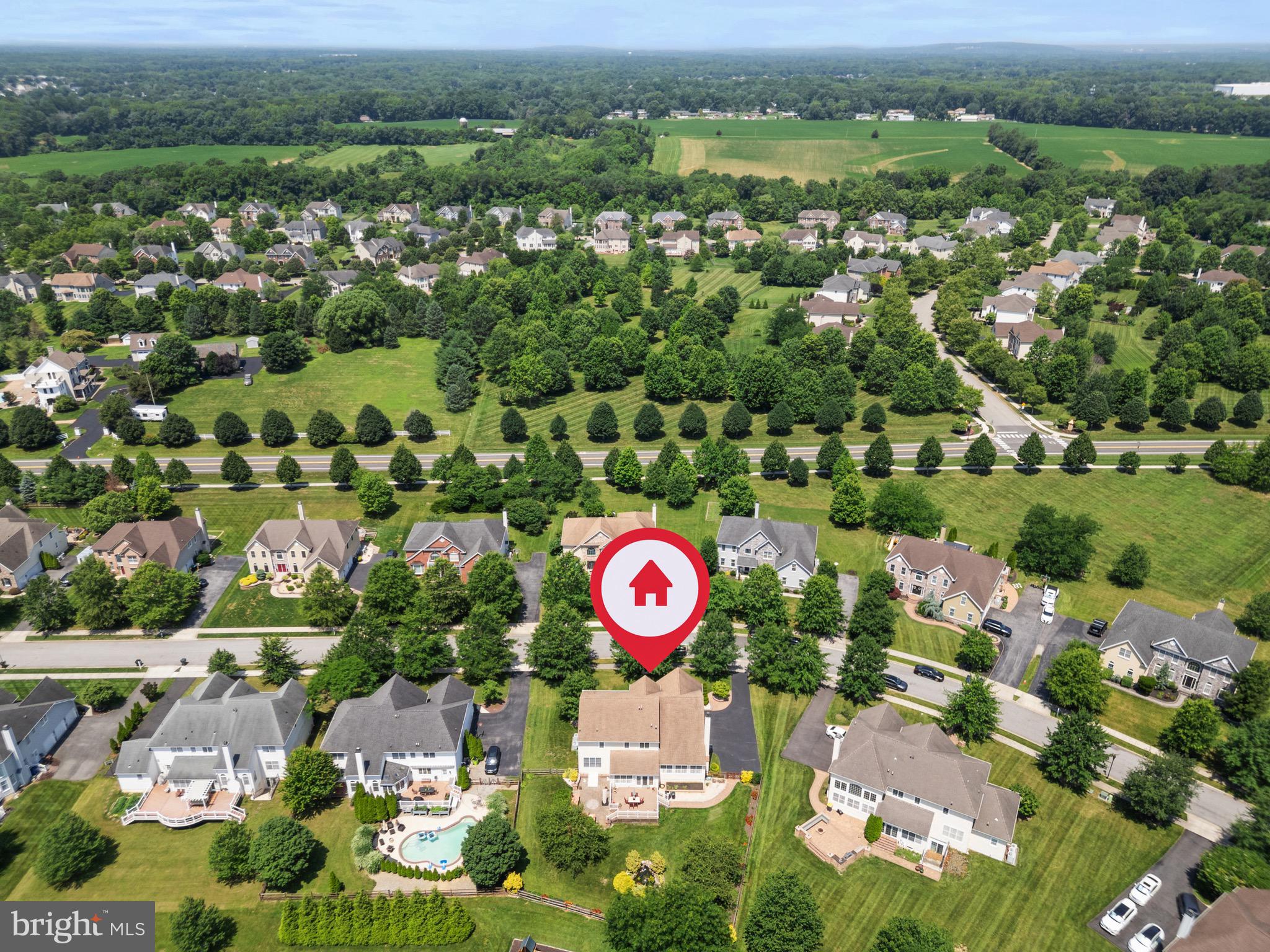 907 Mather Drive Bear, DE 19701 - Photo 77 of 80 an aerial view of residential houses with outdoor space and trees