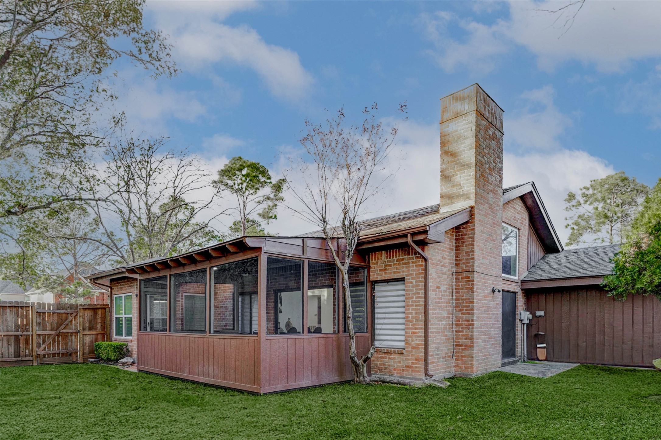 2223 Foreland Drive Houston, TX 77077 - Photo 36 of 39 a view of backyard with a garden and deck