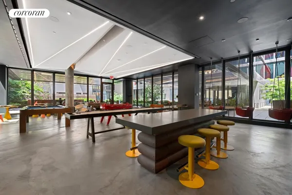 a projector room with furniture