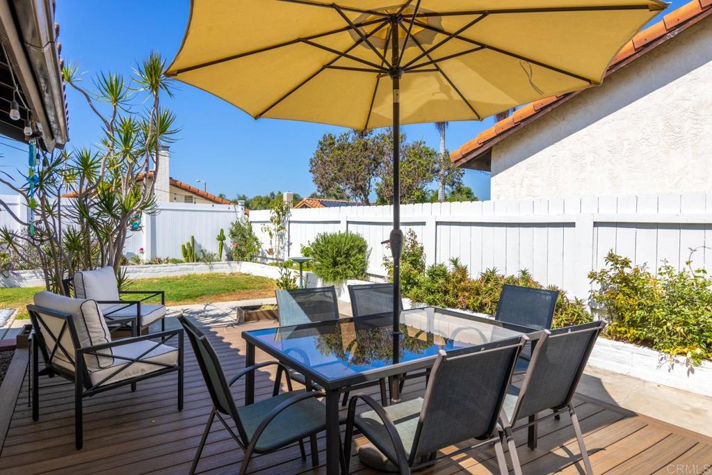 4872 Tarragon Drive Oceanside, CA 92057 - Photo 19 of 25 a view of an outdoor sitting area with furniture and umbrella