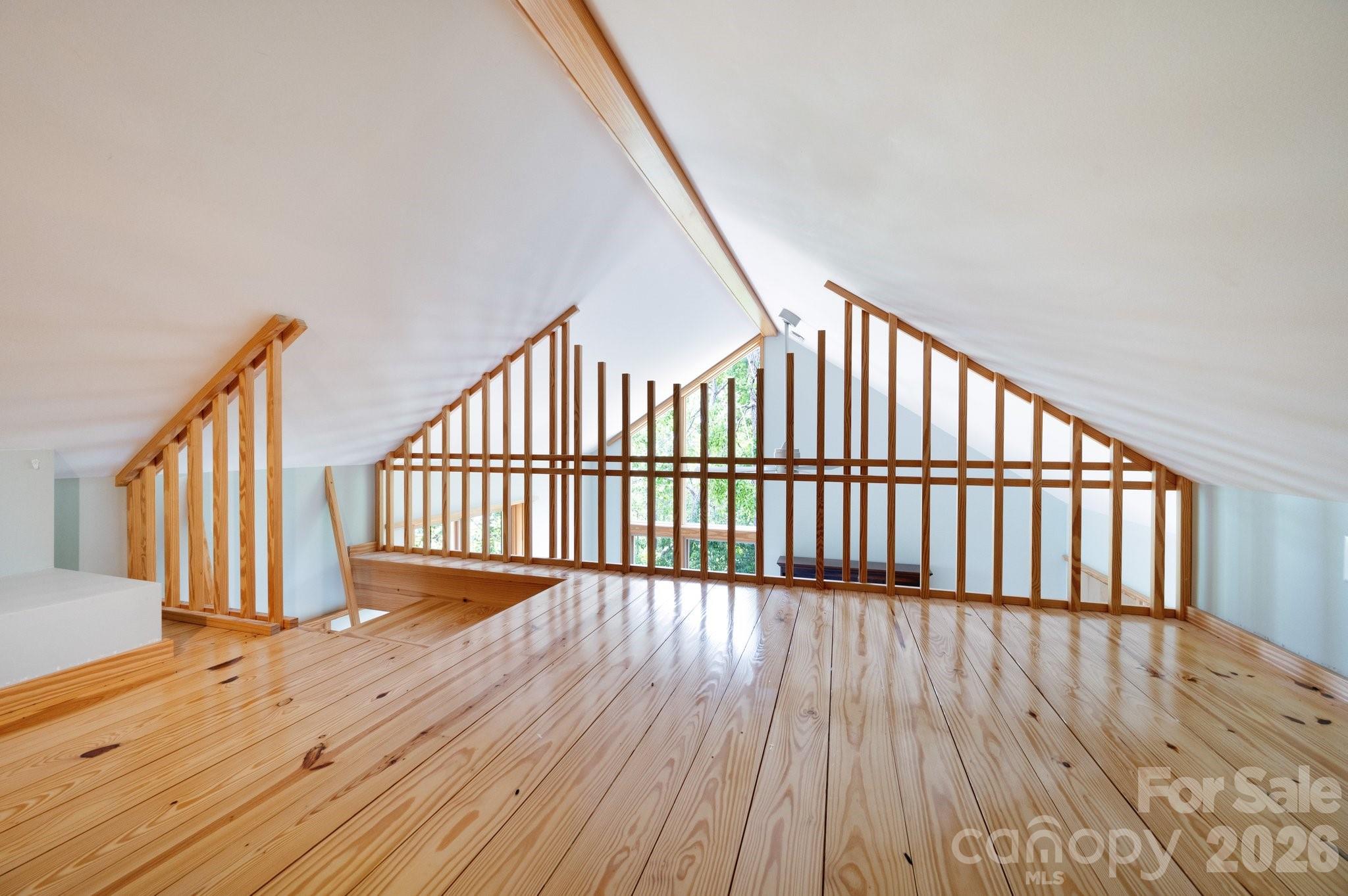 588 Long Branch Road Swannanoa, NC 28778 - Photo 30 of 46 a view of staircase with wooden floor and windows