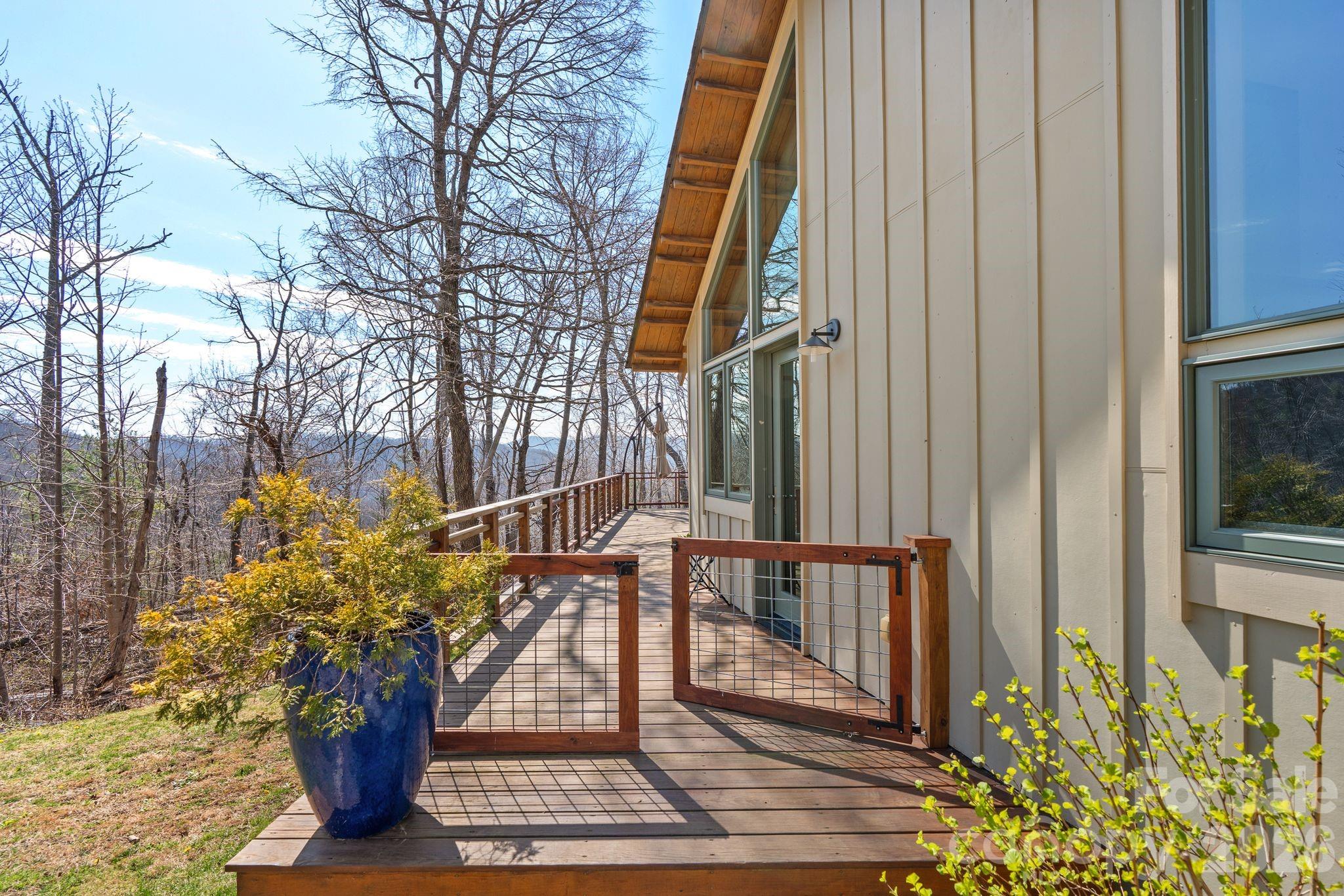 588 Long Branch Road Swannanoa, NC 28778 - Photo 33 of 46 a view of balcony with wooden floor