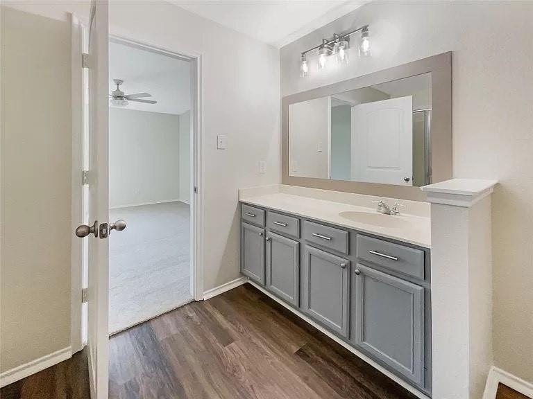 1809 Meadow Crest Drive Princeton, TX 75407 - Photo 19 of 20 a bathroom with a sink mirror and cabinets