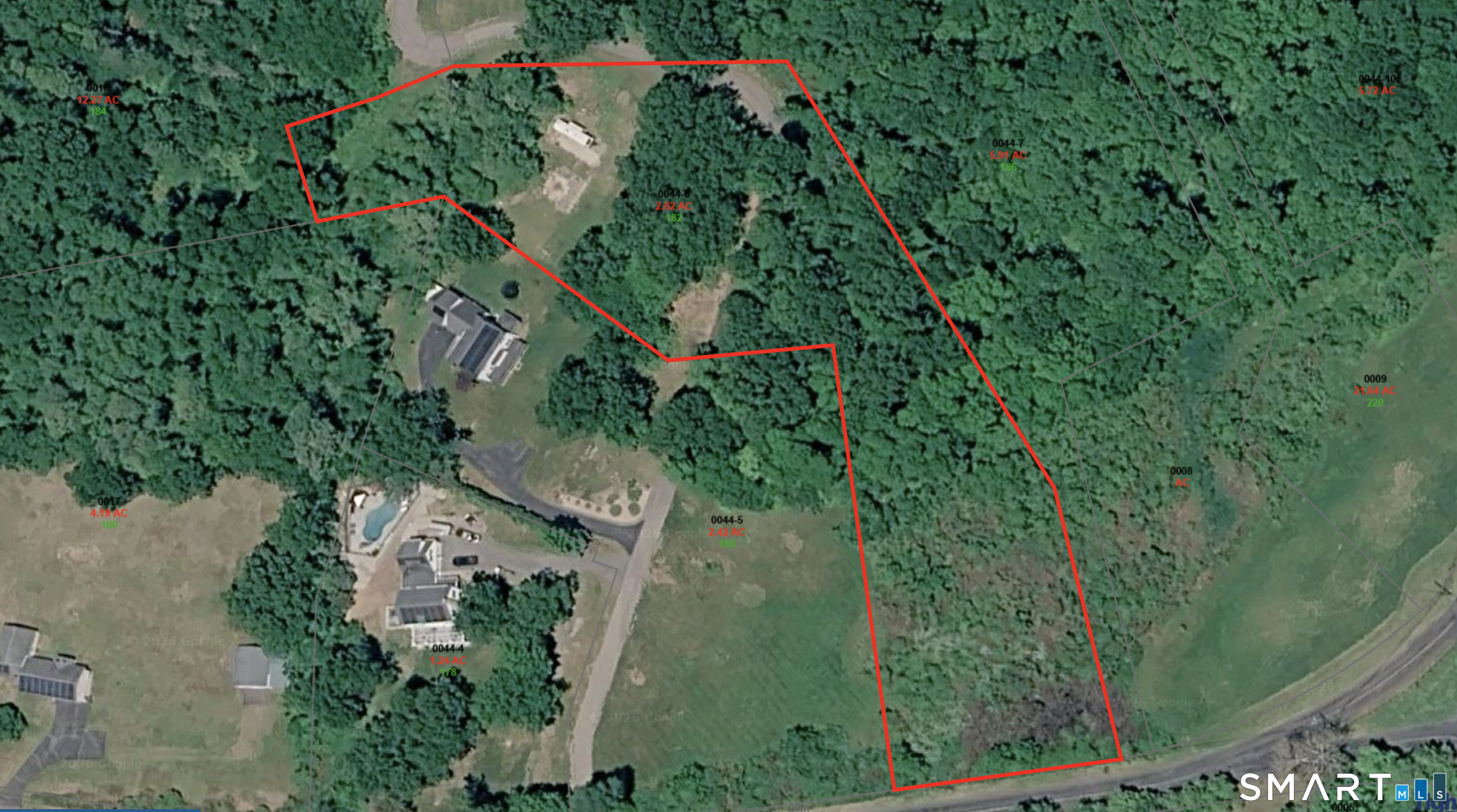 182 Cox Road Portland, CT 06480 - Photo 7 of 8 an aerial view of a yard