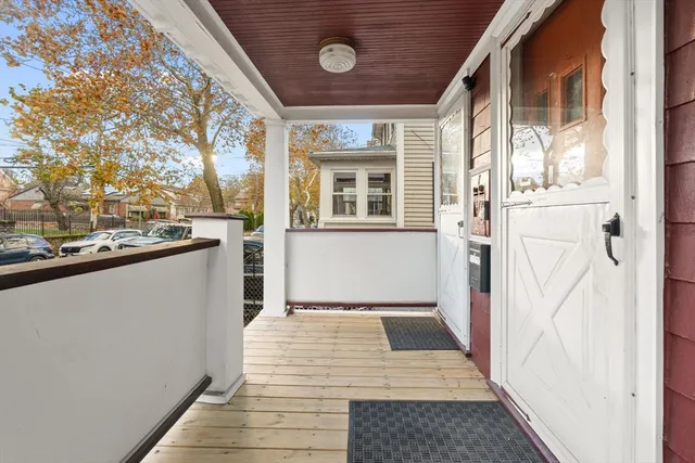 a hallway with windows