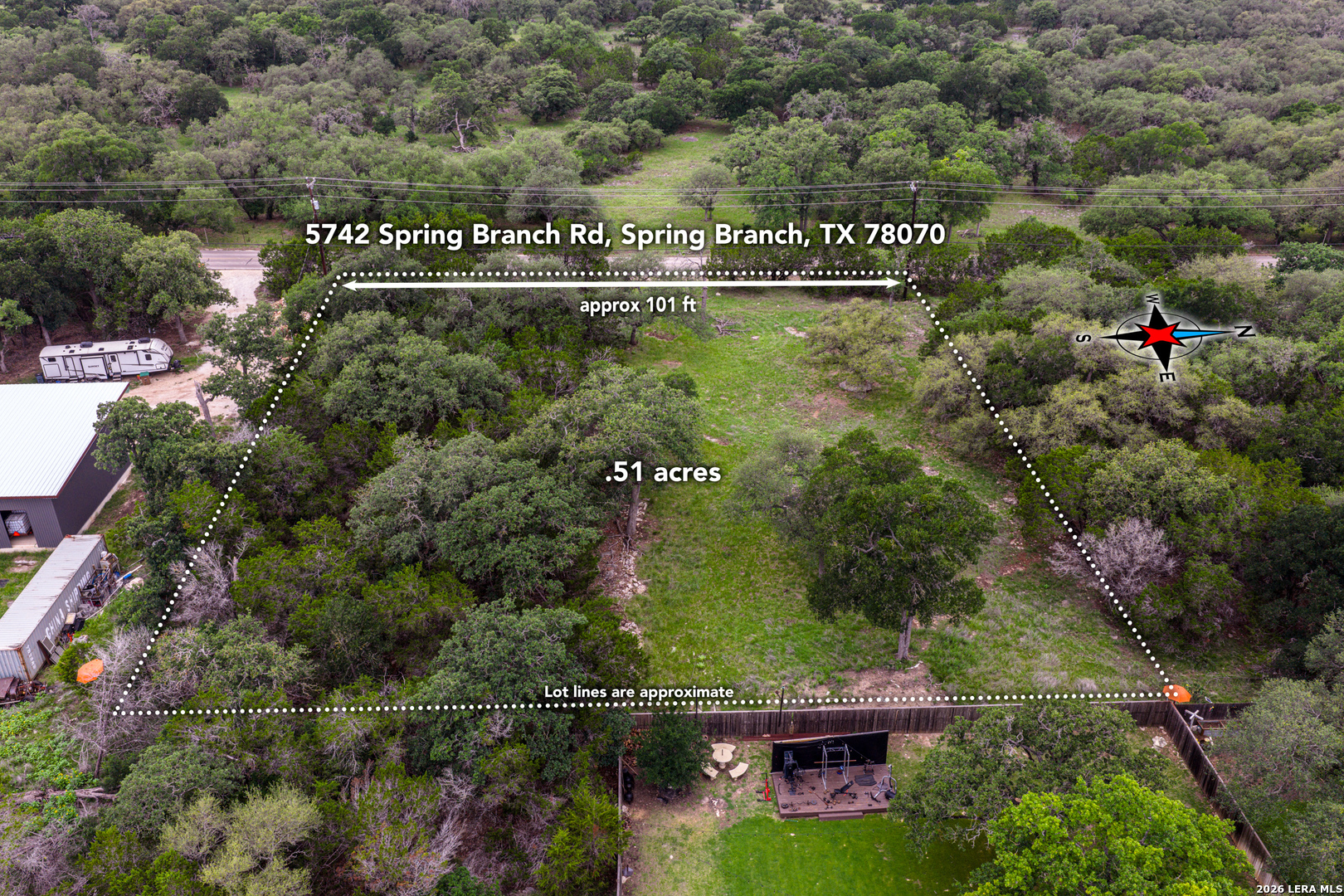 5742 Spring Branch Road Spring Branch, TX 78070 - Photo 19 of 39 an aerial view of a house with a yard
