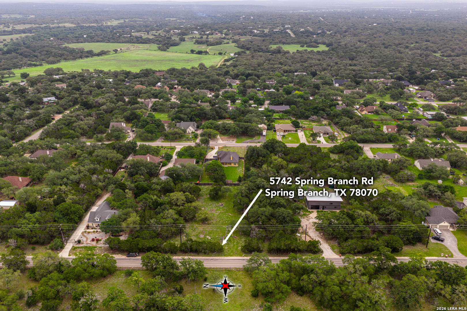 5742 Spring Branch Road Spring Branch, TX 78070 - Photo 32 of 39 an aerial view of residential houses with outdoor space