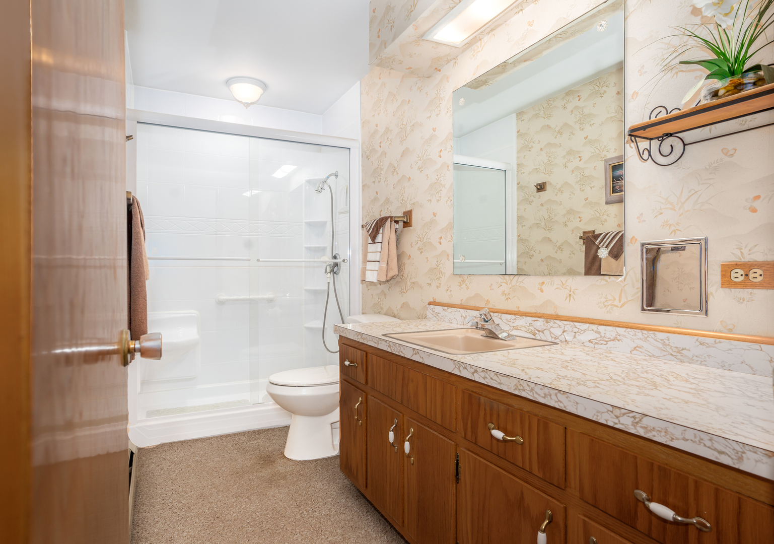 11025 Bryant Road Mokena, IL 60448 - Photo 18 of 21 a bathroom with a granite countertop sink toilet and shower