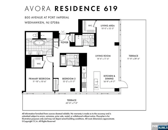 $9,500 | 800 Ave At Port Imperial, Unit 619, Weehawken, NJ 07086