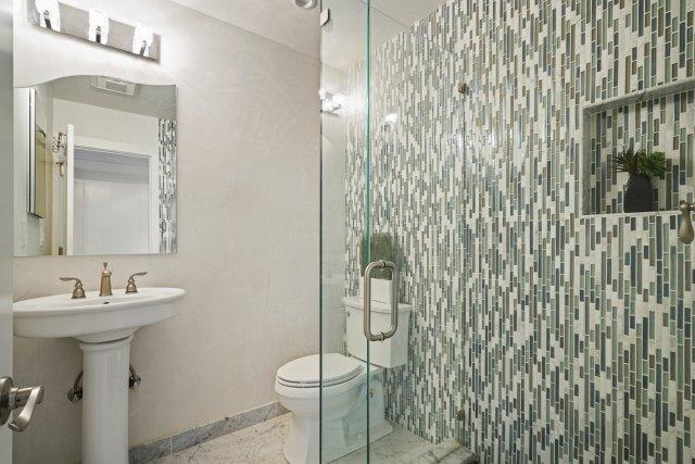 13685 Quito Road Saratoga, CA 95070 - Photo 19 of 20 a bathroom with a sink toilet and shower