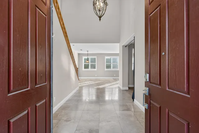 a view of an entryway with staircase