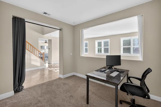 a workspace with a window