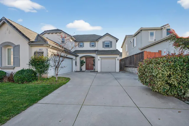 a potted plant sitting in front of a house