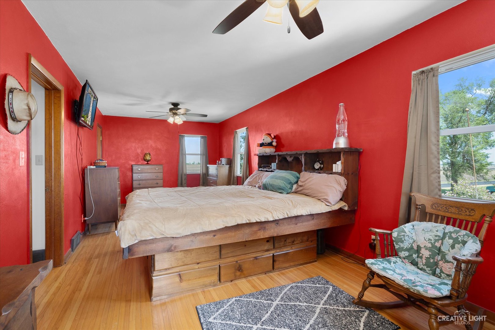 3537 Gurler Road Steward, IL 60553 - Photo 16 of 29 a bed room with a bed window and television