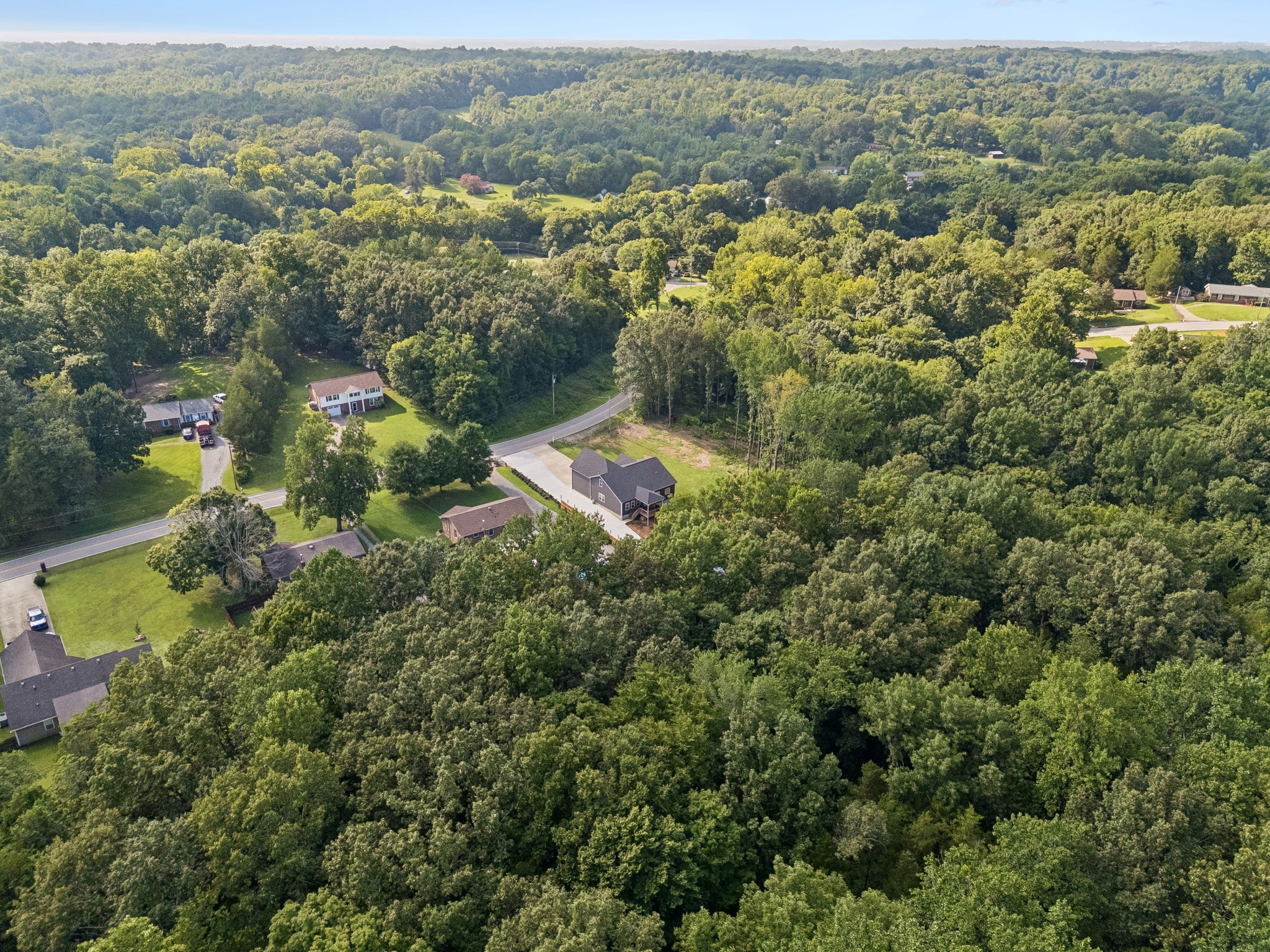 1845 Dinsmore Road Clarksville, TN 37040 - Photo 34 of 36 an aerial view of a forest with houses