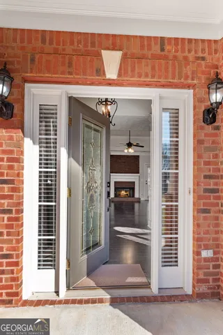 a view of a building with refrigerator