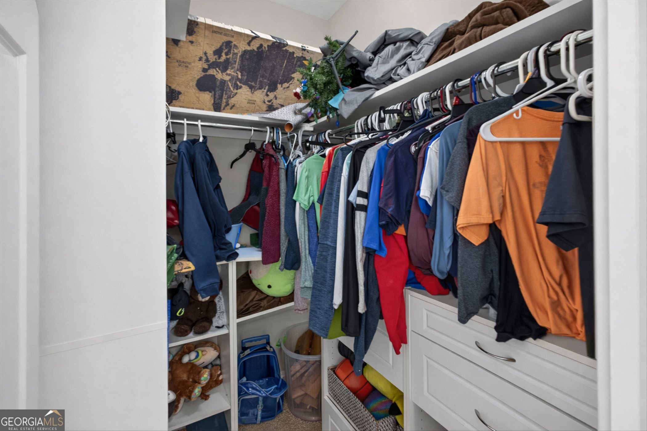 1600 Colony Lane Brooklet, GA 30415 - Photo 35 of 44 a view of walk in closet with clothes and shoes