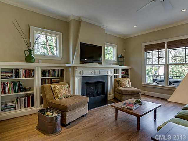 1440 Andover Road Charlotte, NC 28211 - Photo 8 of 16 a living room with furniture fireplace and window